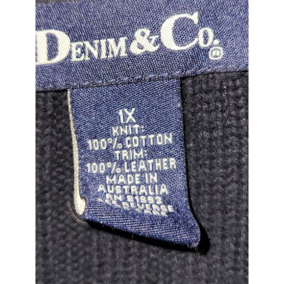Denim & Co Black sweater 1X - Picture 6 of 6
